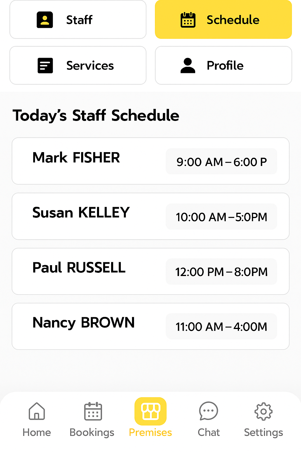 Staff Management